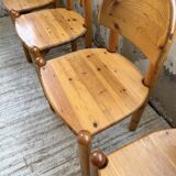 Set of 4 Daumiller pine chairs
