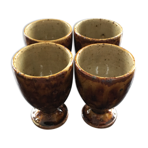 Lot de 4 gobelets grès