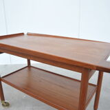 Danish teak serving trolley