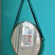 Round brass mirror. Denmark 1960