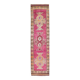 3x11 Soft Pink Mid Ceuntry Modern Turkish Wool Runner Rug, 87x339 Cm