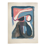 Bram van velde, night, 1968 (mp 43). original lithograph signed in pencil