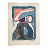 Bram van velde, night, 1968 (mp 43). original lithograph signed in pencil