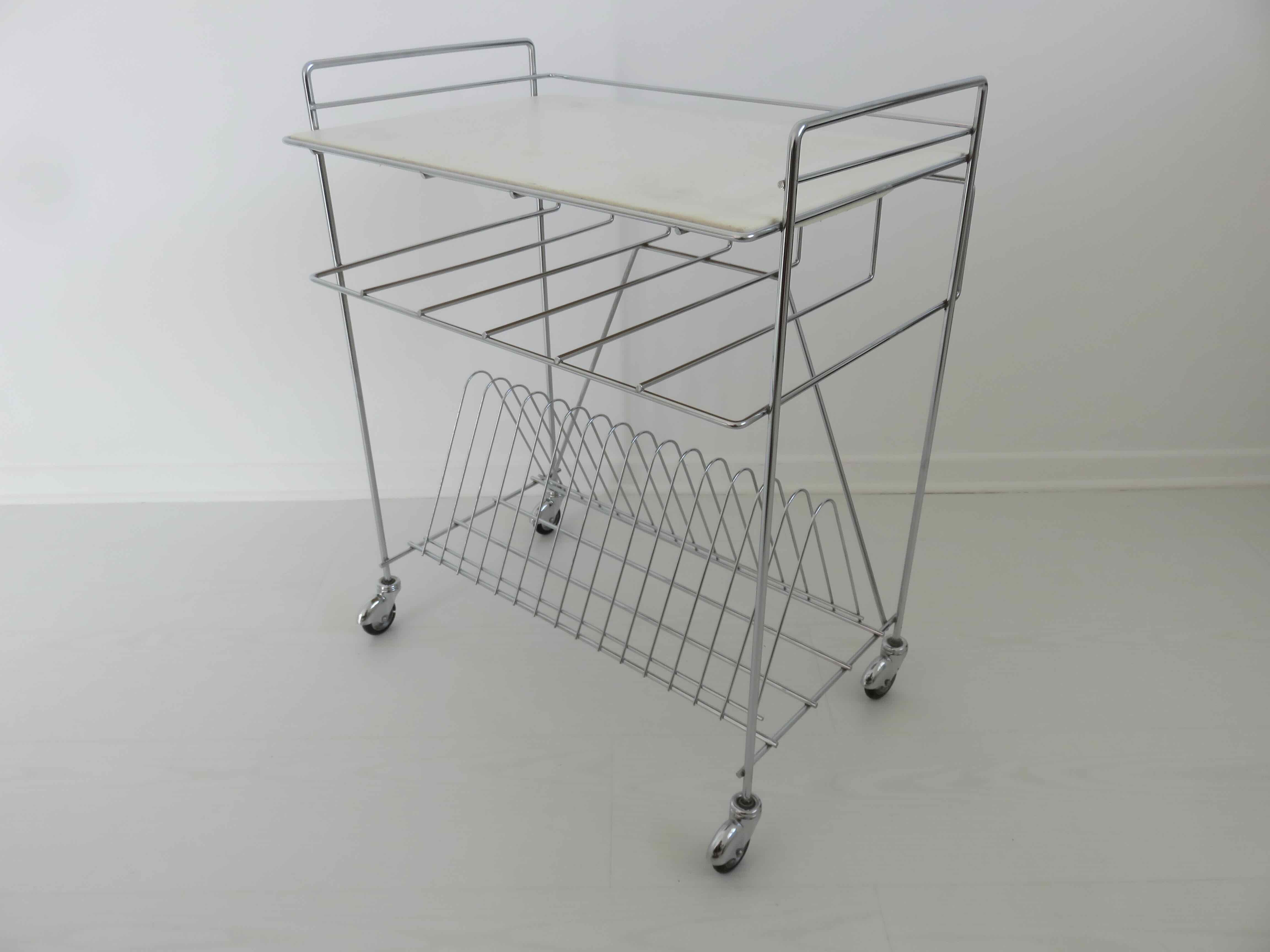 Rolling table door reviews range vinyls in chrome metal 60s 70s