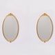 Brass Classic medallion shaped wall Mirror 1970s