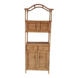 Rattan stand shelf and canning 50s