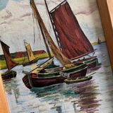 Oil on wood, signed and dated, A. Pottier 07.1939