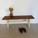 Vintage farmhouse bench made of solid wood