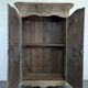 Norman wardrobe with bouquet design in solid oak