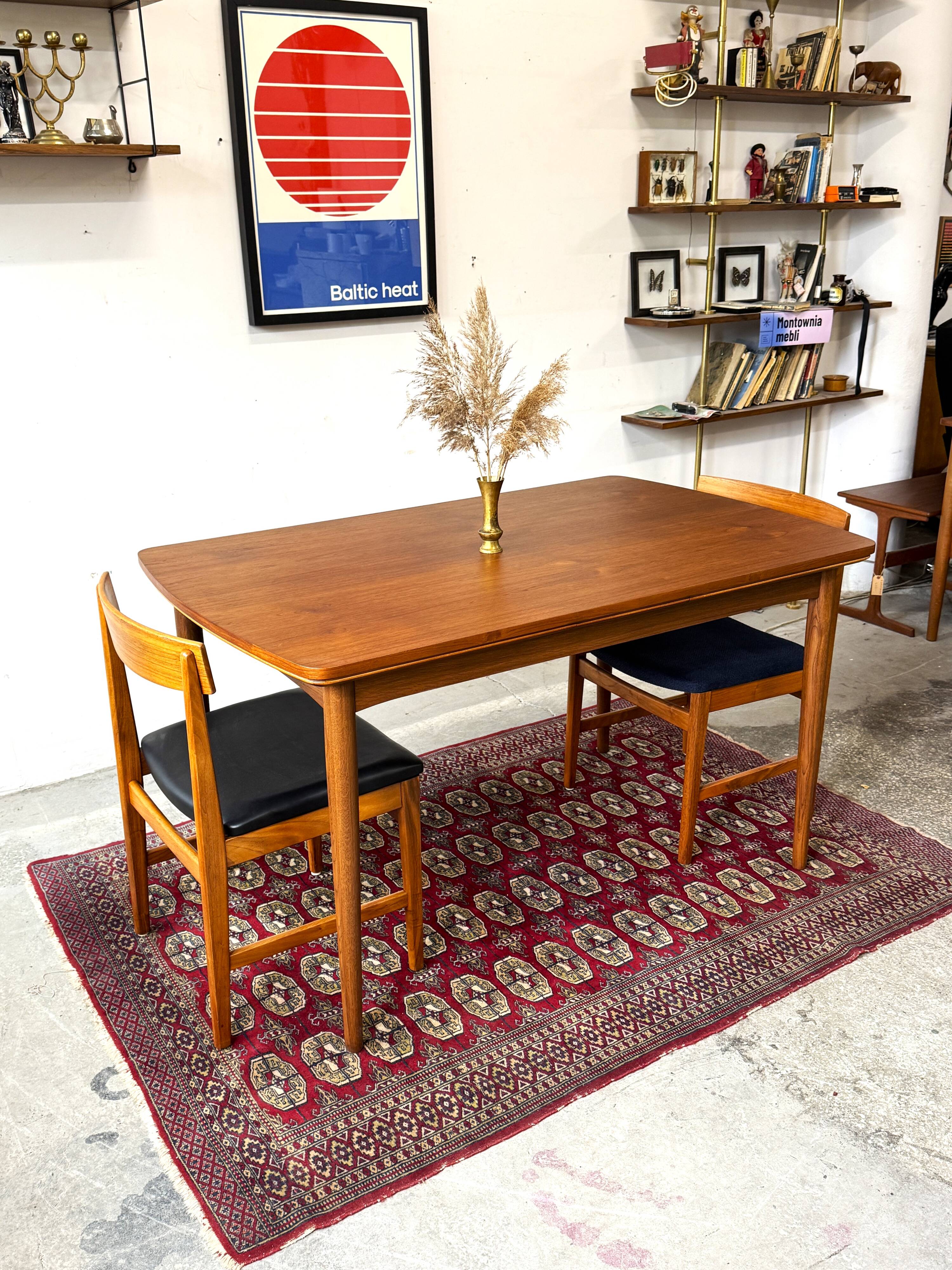 Teak Extending Table, Denmark 1960s/1970s, Vintage, Mid-C Modern