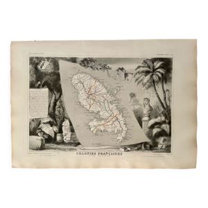 Carte illustrée de la - 1840