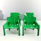 Vico Magistretti Vicario green armchairs for Artemide 1970's