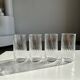 Lot de 4 verres à eau transparent torsadé H:12cm