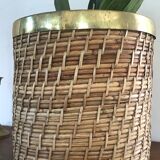 Roasted pot rattan and vintage brass