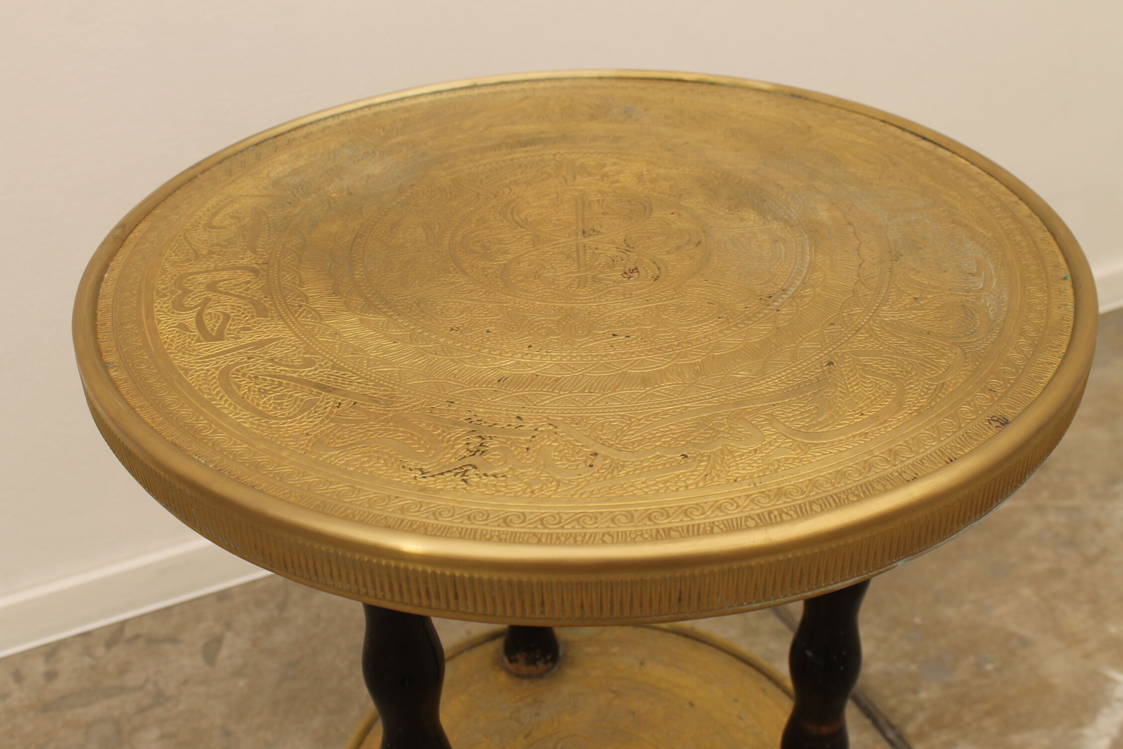 Art deco wood and brass side table 1930s