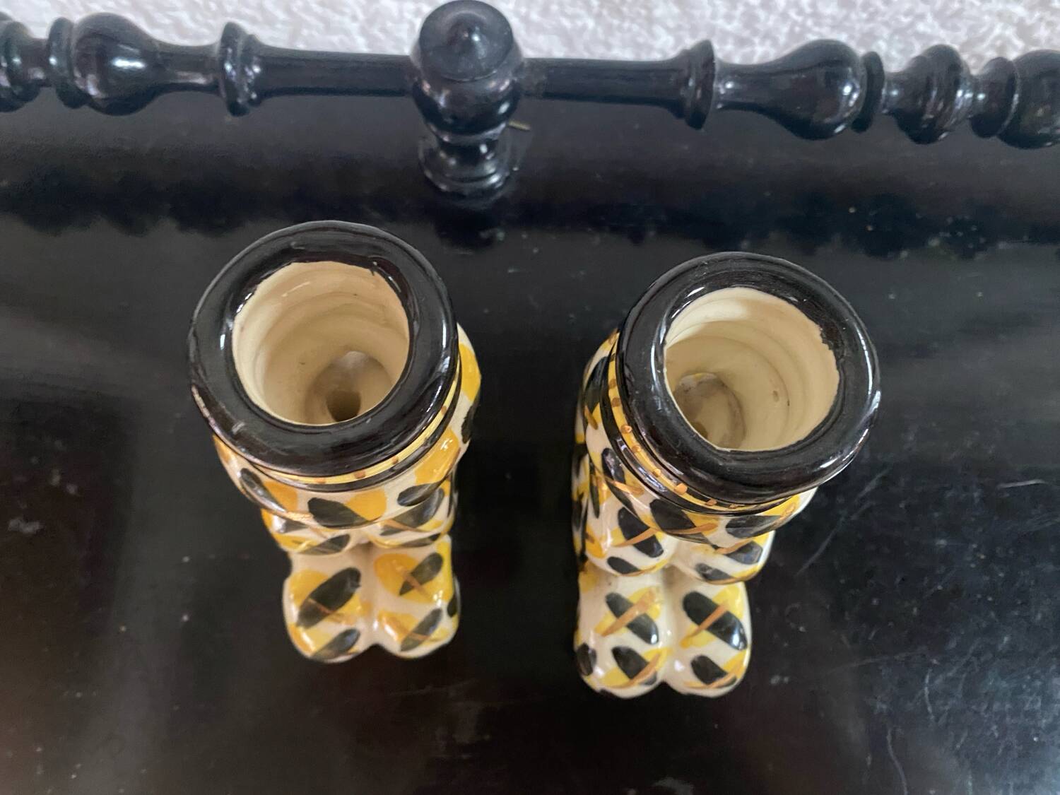 Vintage Handmade Candlestick Duo