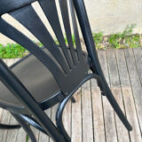 4 vintage black bistro chairs
