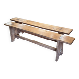 Pair of chestnut benches