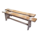 Pair of chestnut benches