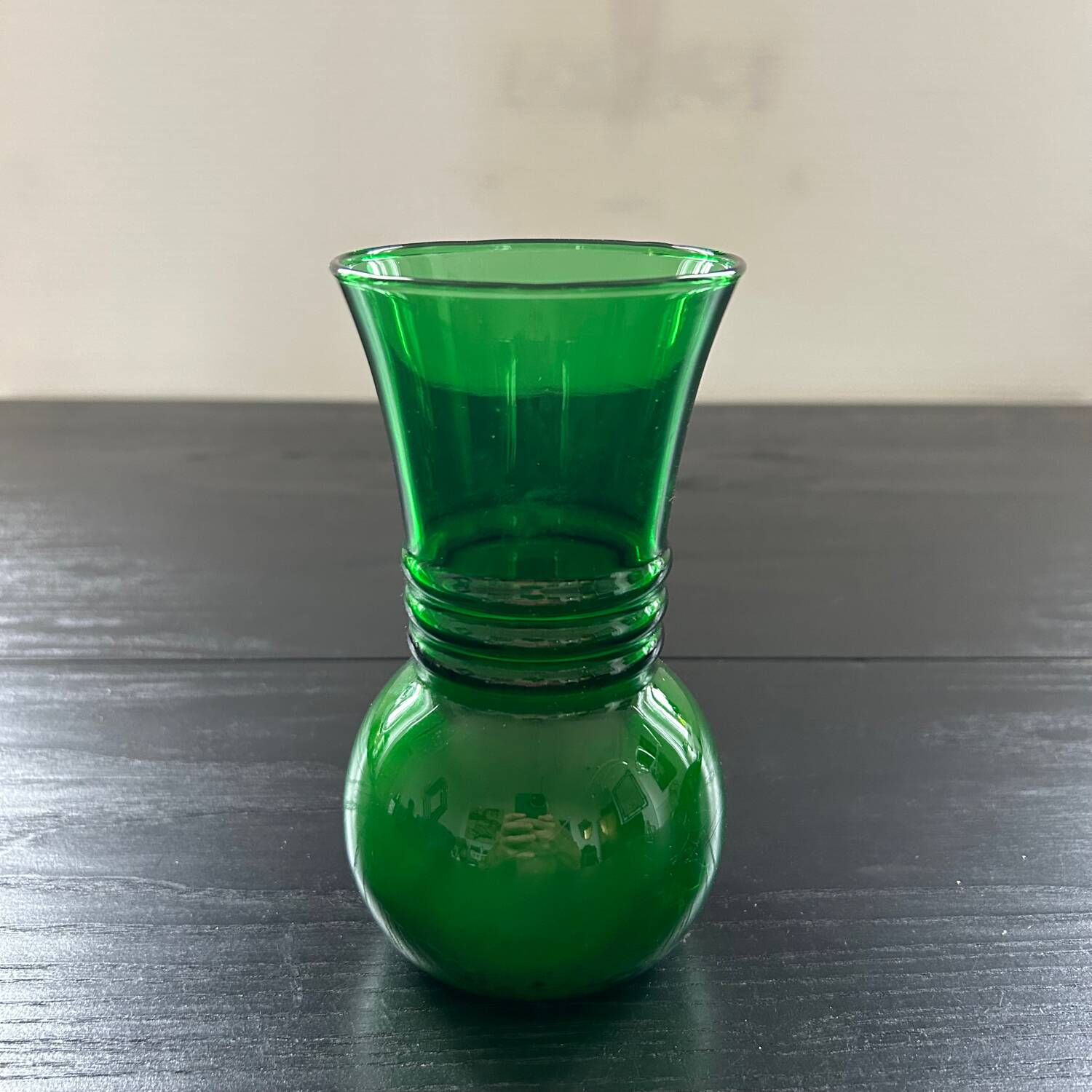 Green art deco style vase