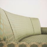 Curved silk sofa by Gigi Radice, 1950