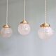 Art Deco satin glass pendant (2 available), 1920s-30s
