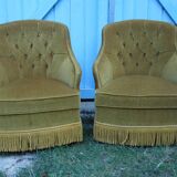 Pair of armchairs toad padded