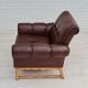 Fauteuil danois vintage, années 1970, cuir, bois de chêne