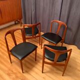 A set of four Juliane chairs by Johannes Andersen, Uldum Møbelfabrik, Denmark, 1960s.
