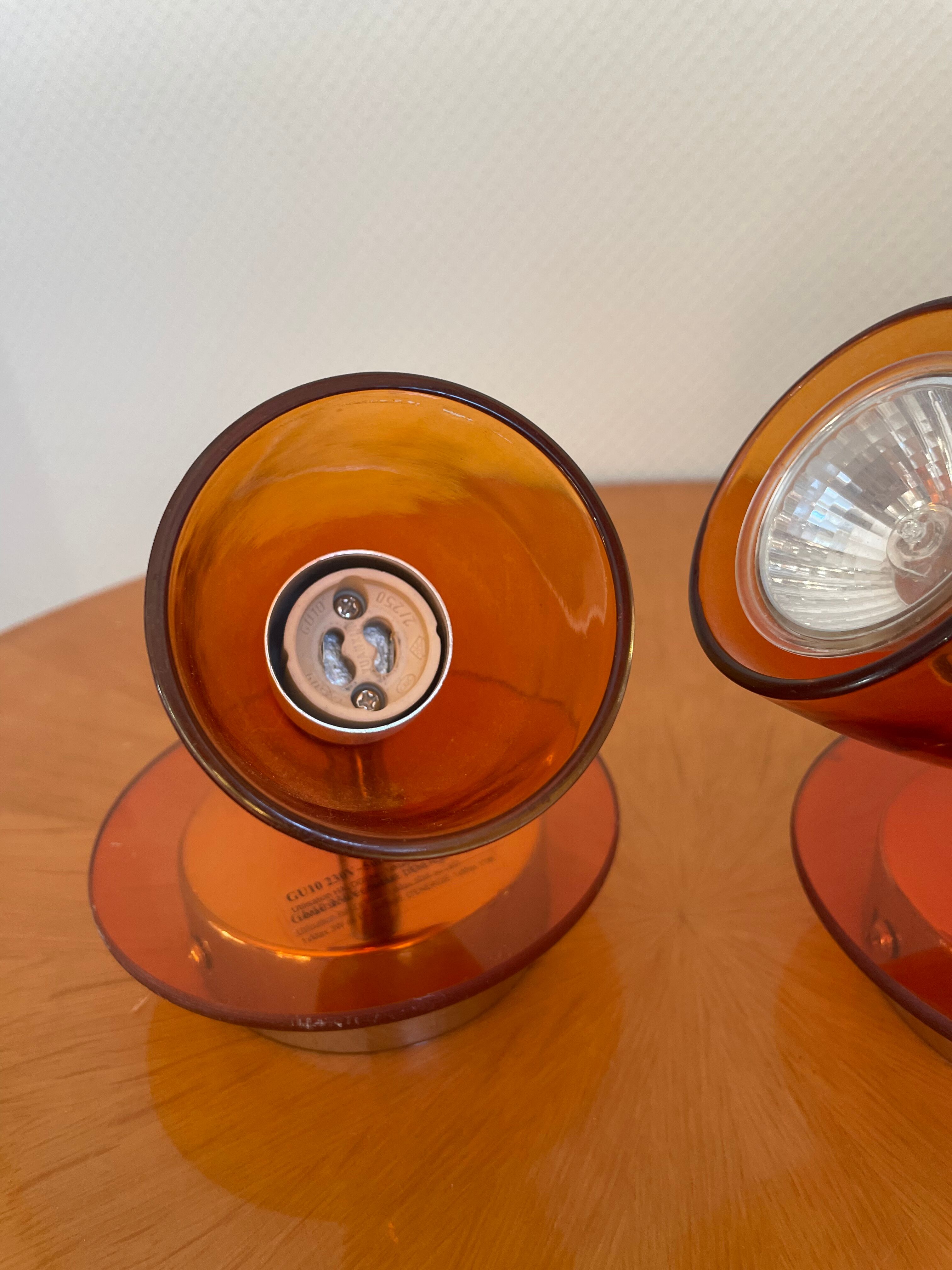 Wall lamps vintage orange lamps