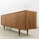 Vintage oak sideboard by Bydgoskie Fabryki Mebli, 1960, Poland