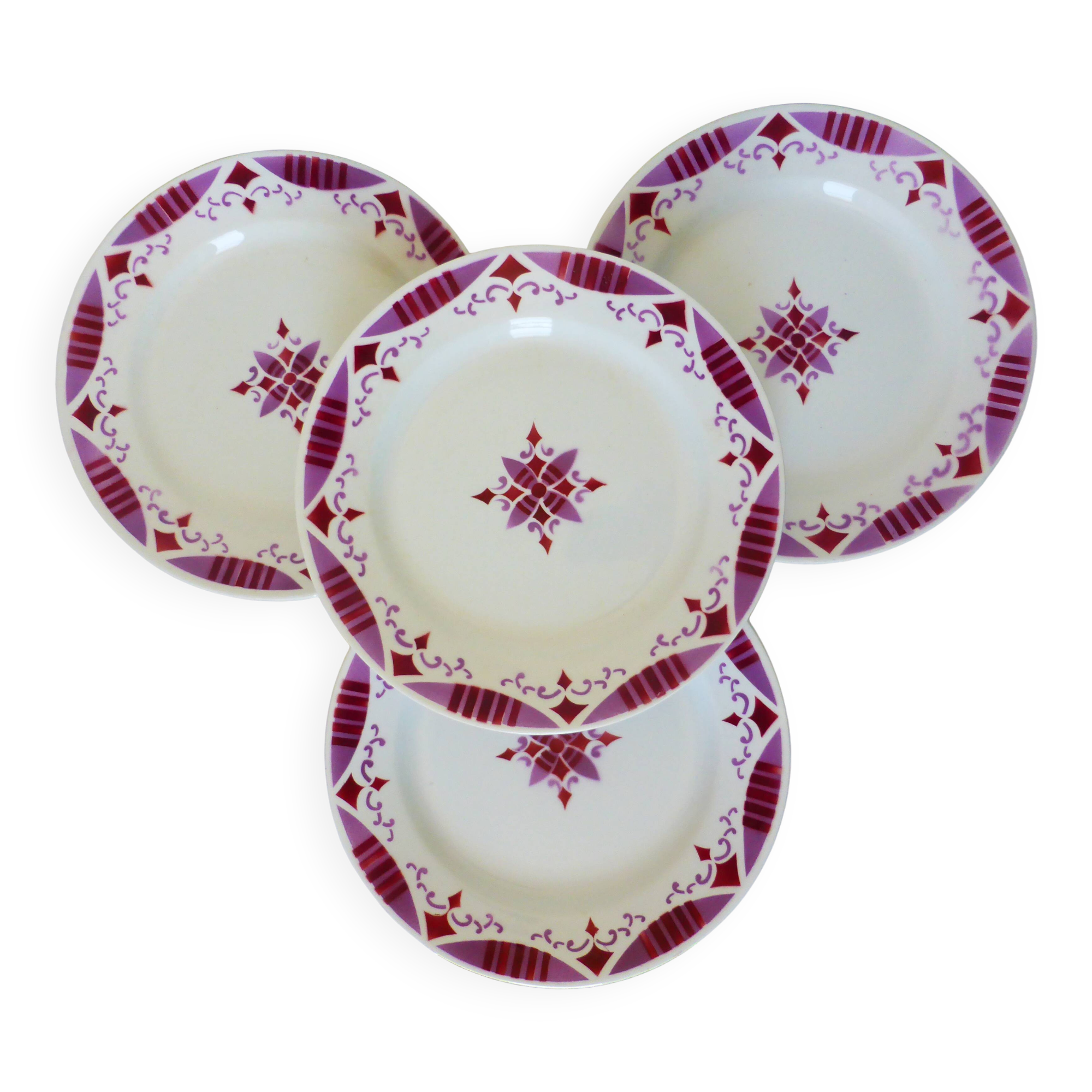 4 flat plates from Moulin des Loups and Hamage, Madeleine model 2106195