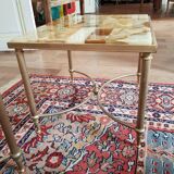 Pair of onyx and brass bedside tables 1940