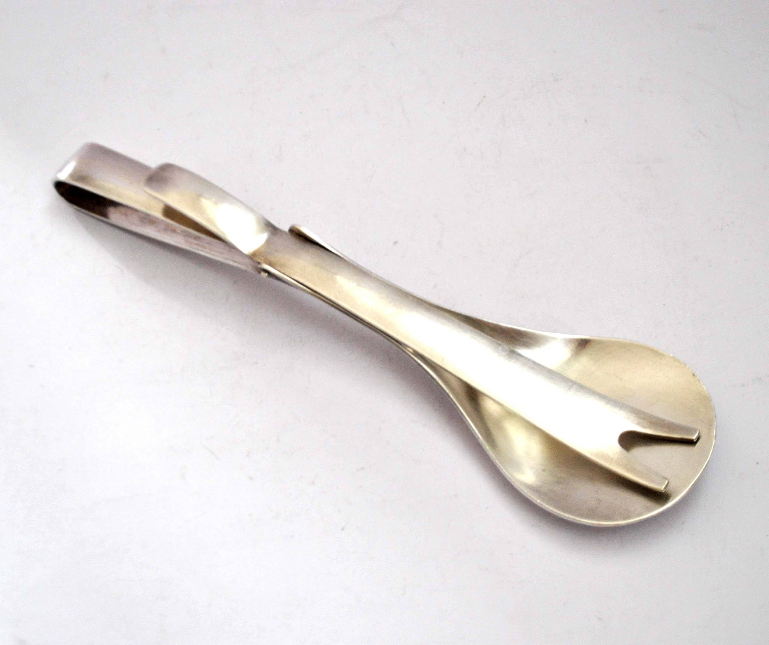 Vintage silver-plated serving tongs GULDEN - Hospitality goldsmithing