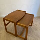 Scandinavian teak pull-out tables
