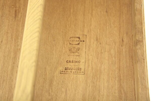 Table de chevet ''Casino'' en chêne, Engström & Myrstran, Suède, 1960
