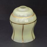 French vintage yellow Art Deco replacement shade with gold detailing 0081.