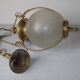 Suspension in bronze and engraved glass