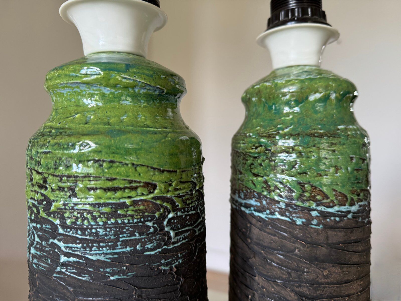 Swedish ceramic table lamps from Tilgmans, 1960s, set of 2