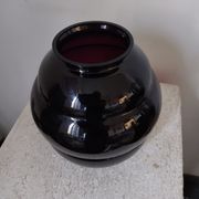 Amethyst blown glass vase art deco