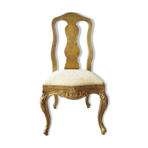 Chaise baroque dorée, chaise en