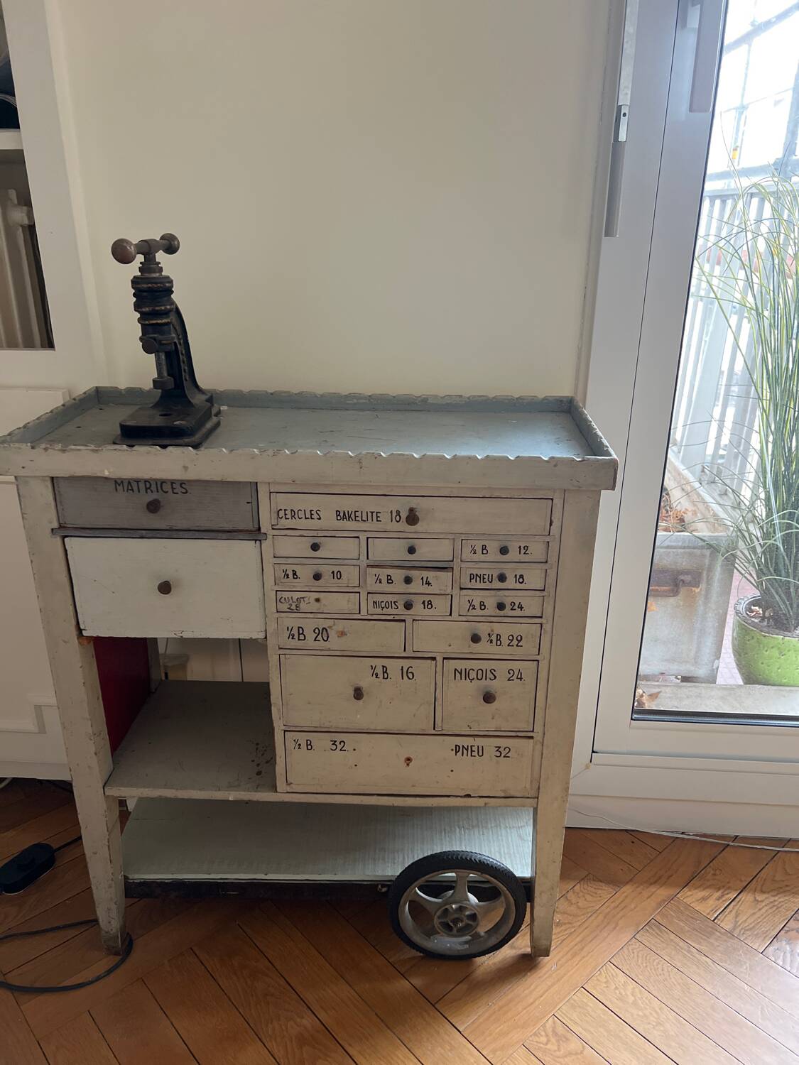 Old small haberdashery cabinet