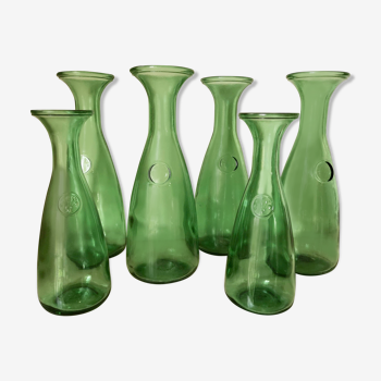 Lot de 6 carafes vertes