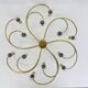 Leola sculptural brass 12-light ceiling or wall flush mount, 1970s