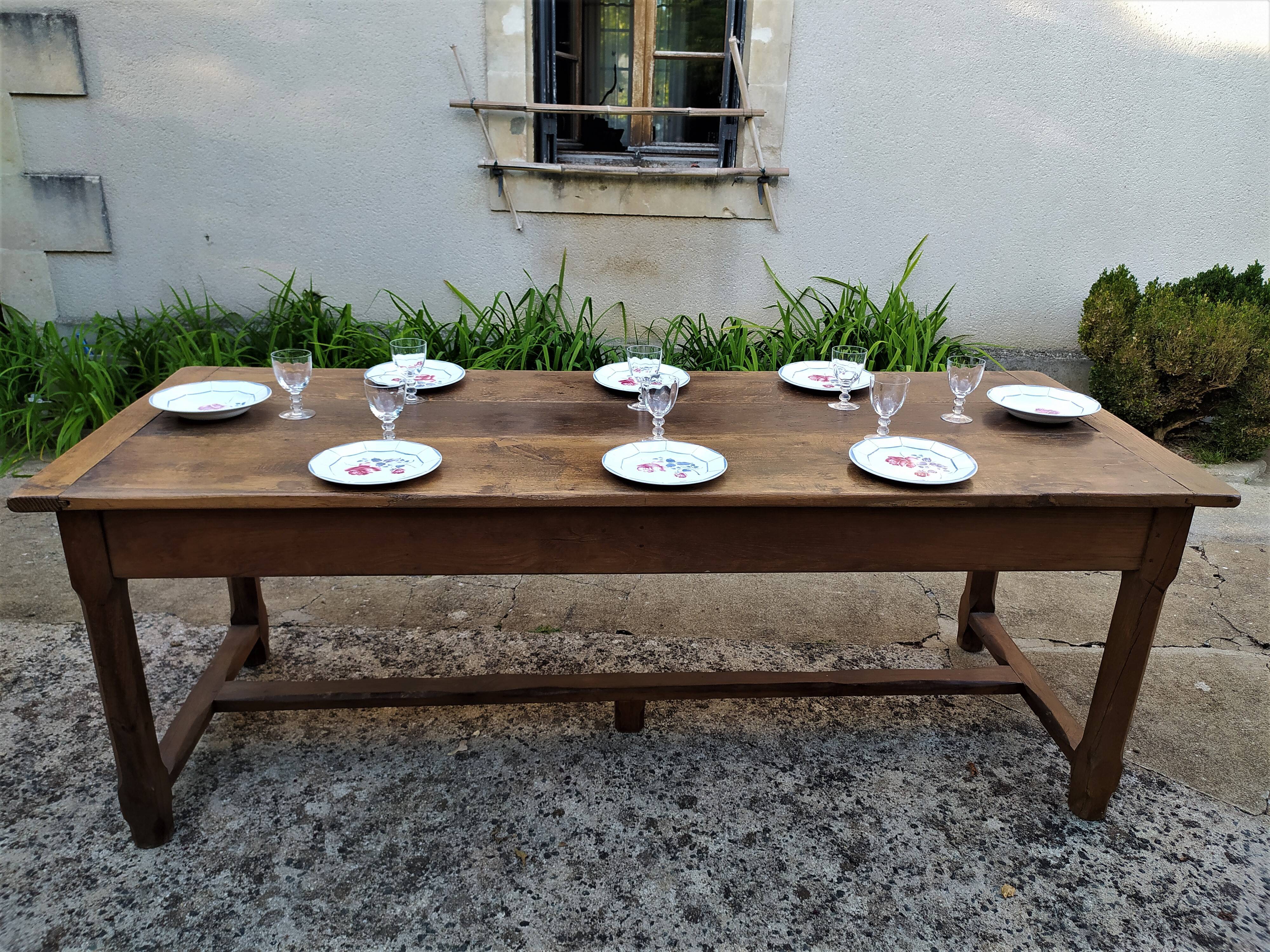 Solid oak farmhouse table