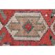 Vintage Turkish Oushak handmade wool cotton pink runner rug 79x372