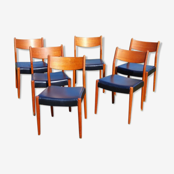 Chaises scandinaves en teck 1960