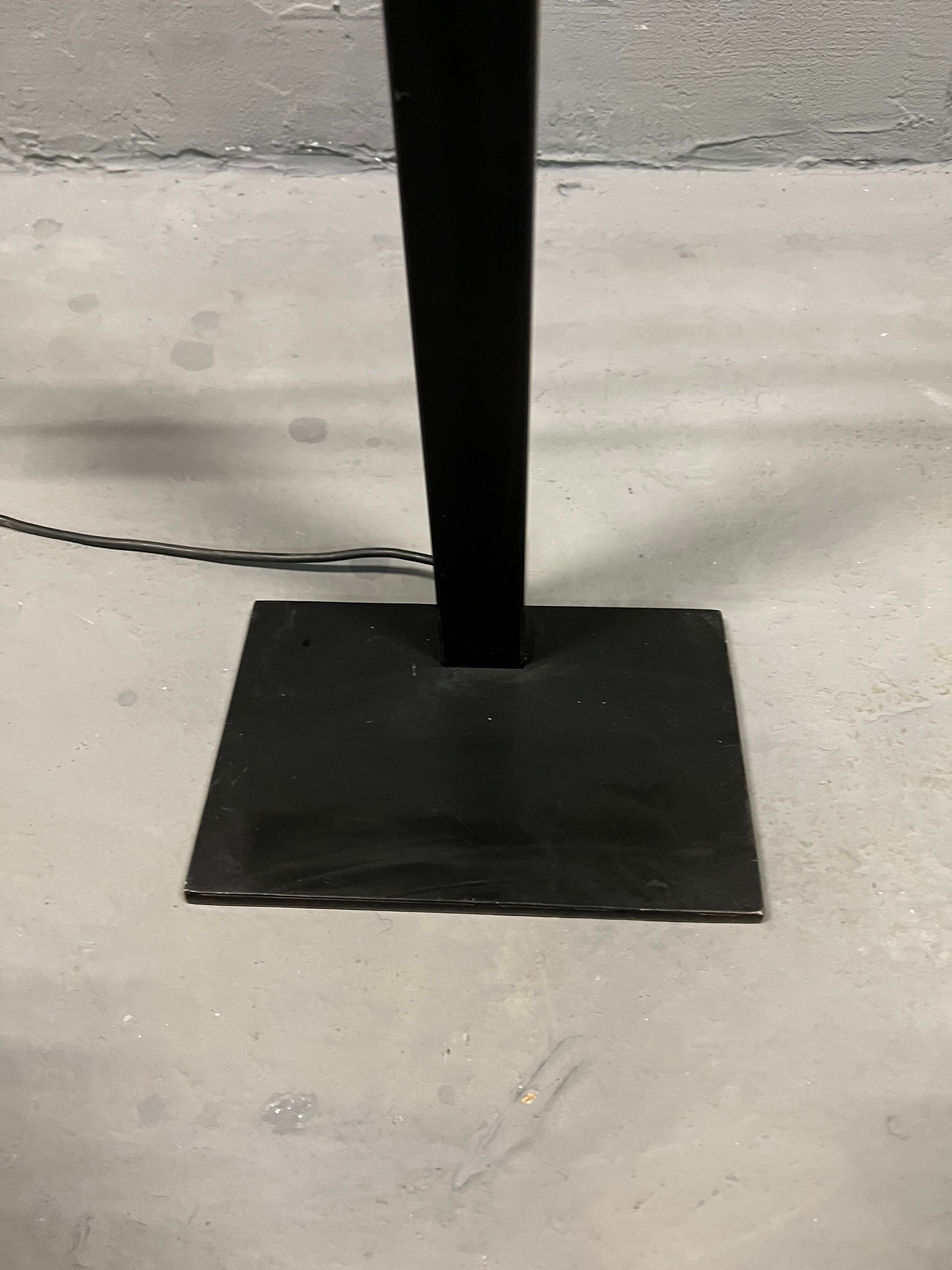 Articulated floor lamp 1 arm Stilnovo in black lacquered steel