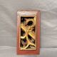 Ancient Carved Wood Panel China Decorated with Gilded Lacquer Flowers Leaf Pomegranate