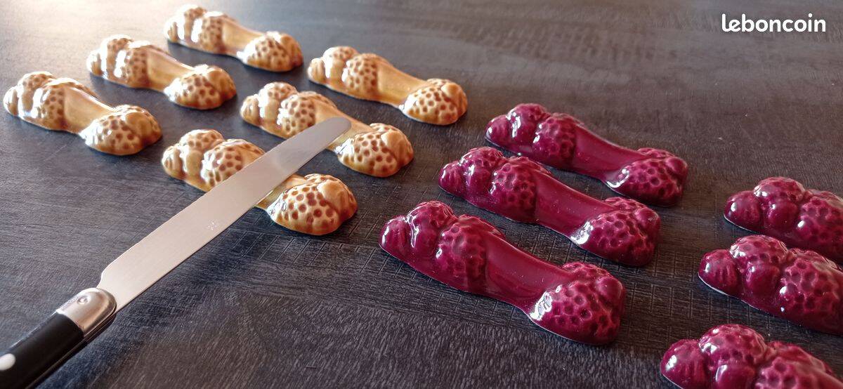 Vintage ceramic poodle knife holder